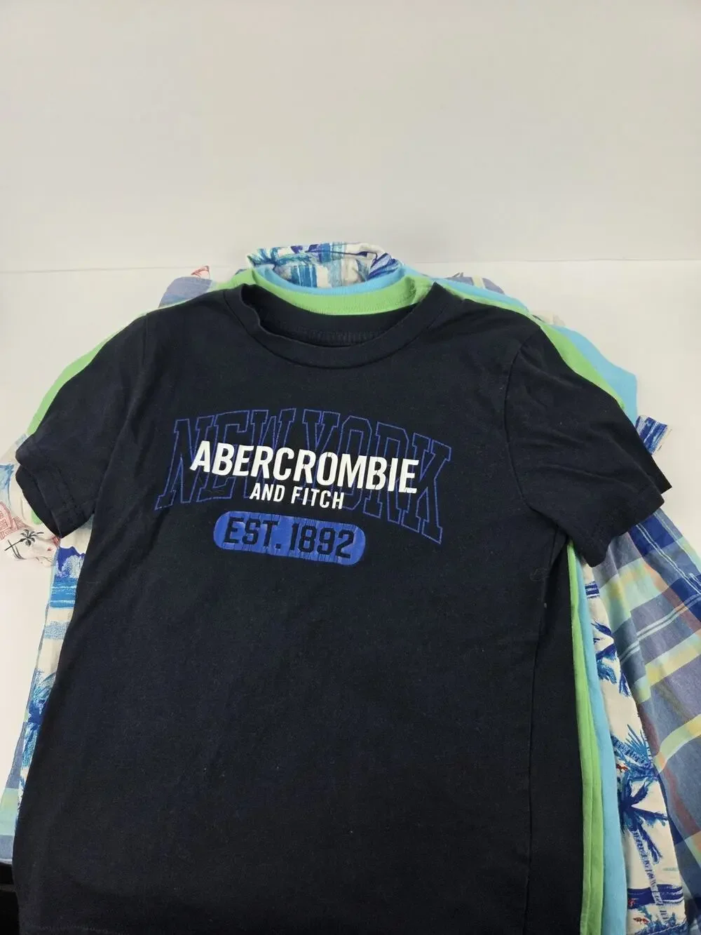 Lot of 10 boys shirts size 5/6 - 7/8. Abercrombie, Children’s Place & Primark